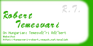 robert temesvari business card